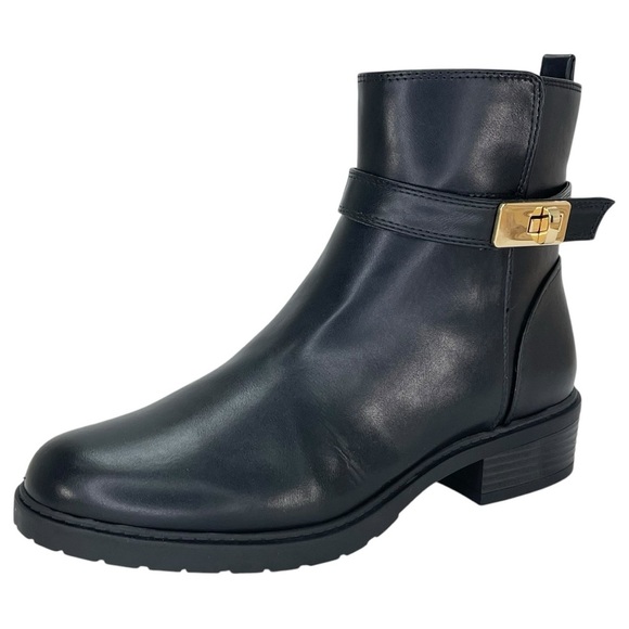 Giani Bernini Becca Black Faux Leather Womens Ankle Boots Size 9M - Picture 2 of 12